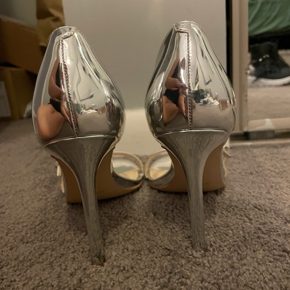 Nine West Silver Strappy Heels - Picture 6 of 8